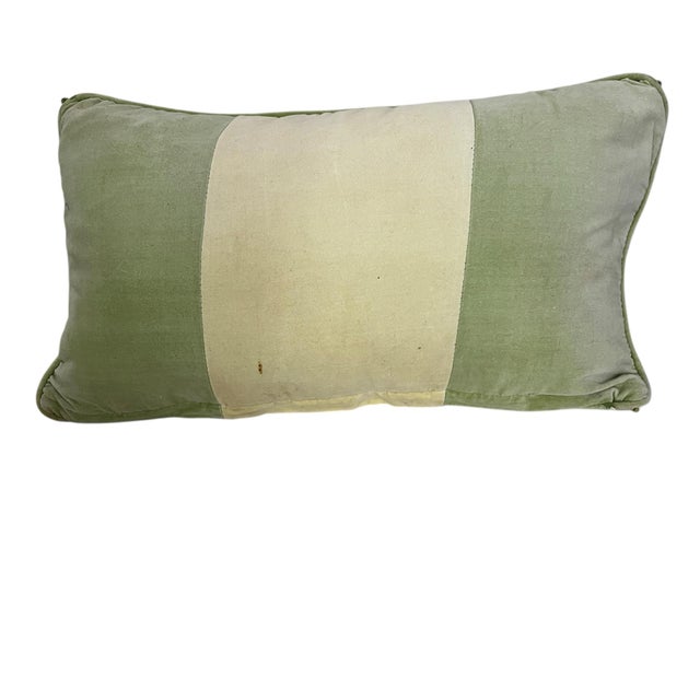 Late 20th Century Vintage Needlepoint Lumbar Decorative Pillow For Sale - Image 5 of 6