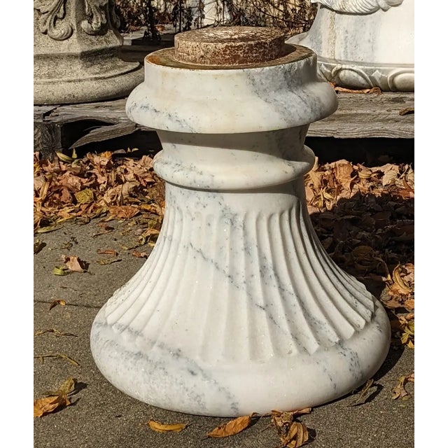 Monumental Vintage Italian Neoclassical Marble Garden Planter Jardinière For Sale - Image 4 of 12