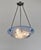 Charles Schneider - Le Verre Français A large French art deco hanging fixture in wrought iron with a nice Schneider Le...
