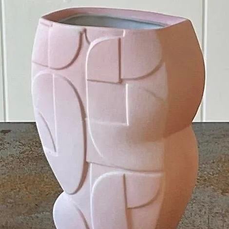 Vintage Signed Modernist Geometric Ceramic Vase For Sale - Image 14 of 14