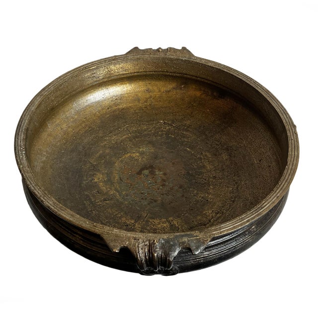 Indian Antique Urli Bronze Bowl For Sale - Image 3 of 4