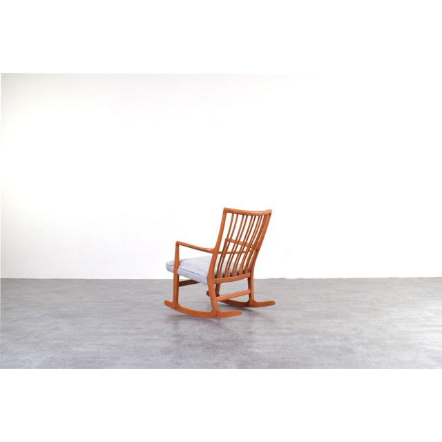1950s Oak Ml33 Rocking Chair by Hans J. Wegner for A/S Mikael Laursen, 1950s For Sale - Image 5 of 18