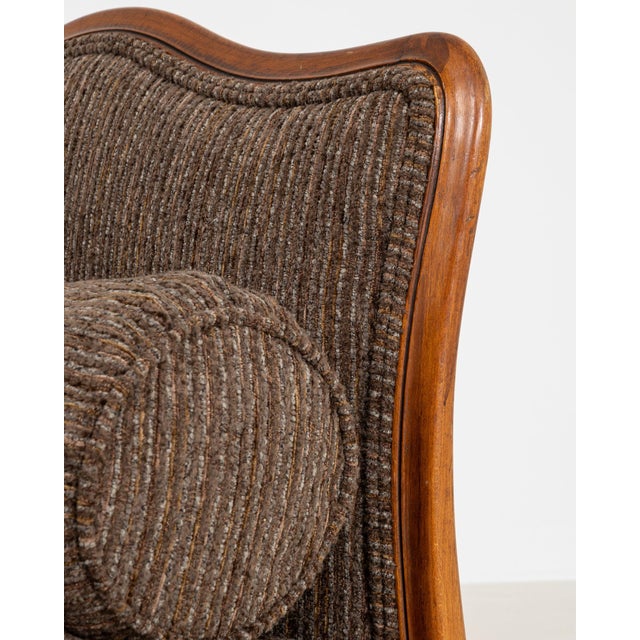 Wood Early 20th Century France Louis XV Brown Wood Sofa For Sale - Image 7 of 10