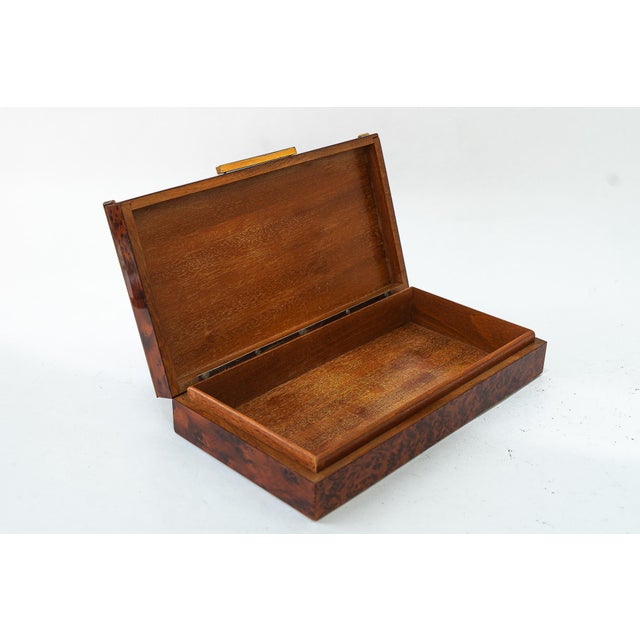Brown Maple Cigar Box, 1950s For Sale - Image 8 of 12