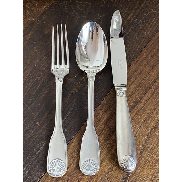 Metal Vendôme Collection 44-Piece Cutlery Set from Christofle, 1950s, Set of 44 For Sale - Image 7 of 18