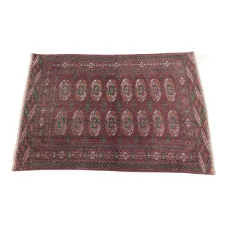 1970s Turkish Rustic Style Geometric Brown Rug For Sale