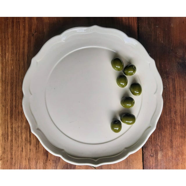Vintage Tromp l'Oeil Olive Plate For Sale In Fayetteville, AR - Image 6 of 9