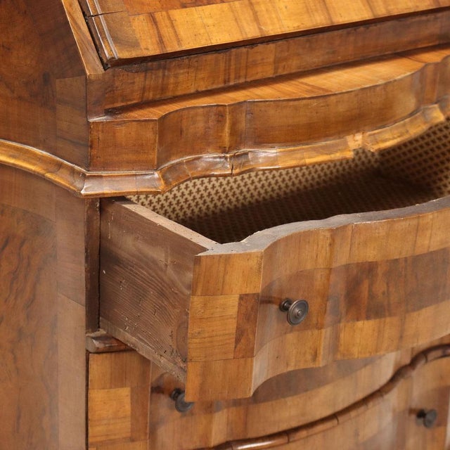 Brown Secretaire in Walnut For Sale - Image 8 of 12