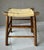 Coffee Mid 20th-Century Refined Rustic Maple Wood Mortise & Tenon Fiber Rush Saddle Seat Bench / Stool For Sale - Image 8 of 18