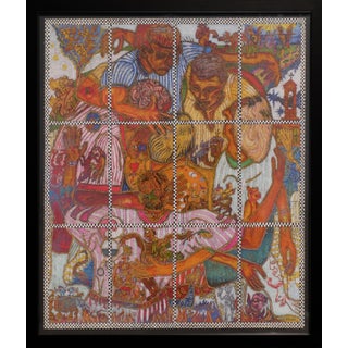 Richard Fluhr “The Final Compromise” Figurative Mosaic-Style Laser Inkjet Print Ed 1/10, 1997 For Sale