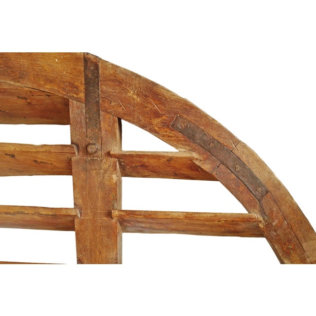 Vintage Large Teak Wood Arched Vent For Sale - Image 9 of 10
