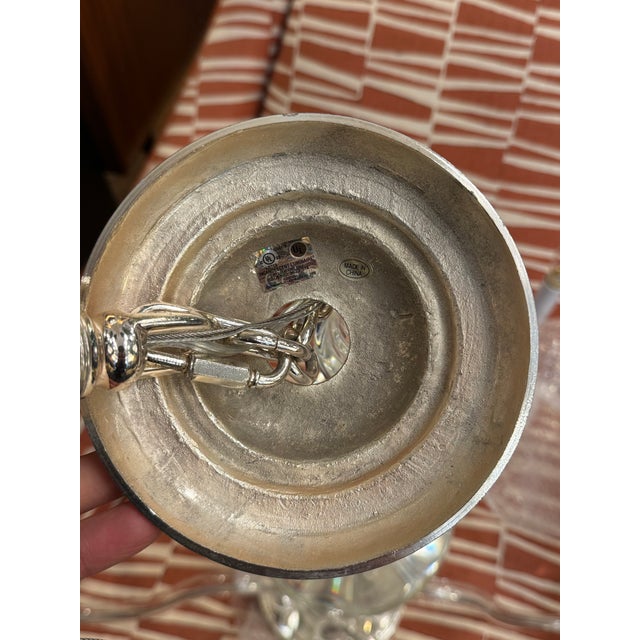 Chapman & Myers for Visual Comfort George II Polished Nickel + Glass Chandelier For Sale - Image 12 of 12