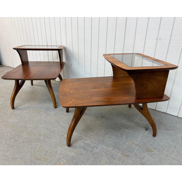 Mid-Century Modern Mid-Century Modern Walnut Side Tables - Set of 2 For Sale - Image 3 of 8