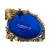 Antique Cherub Cobalt Glass Gilt Metal Vanity Dish For Sale - Image 15 of 15