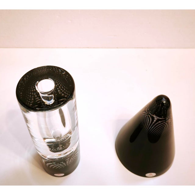 1990s Art Glass Vase and Cone Sculpture by Pavel Havelka for Princ, 1990s, Set of 2 For Sale - Image 5 of 18