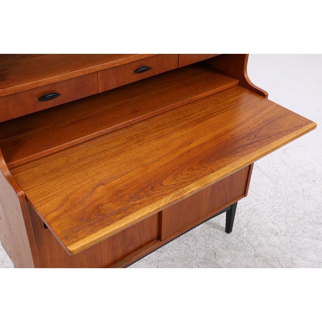 Mid-Century Teak Bookcase with Secretary For Sale - Image 11 of 18