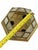Vintage Octagonal Brass Beveled Glass Ceiling Light Flush Mount For Sale - Image 4 of 6