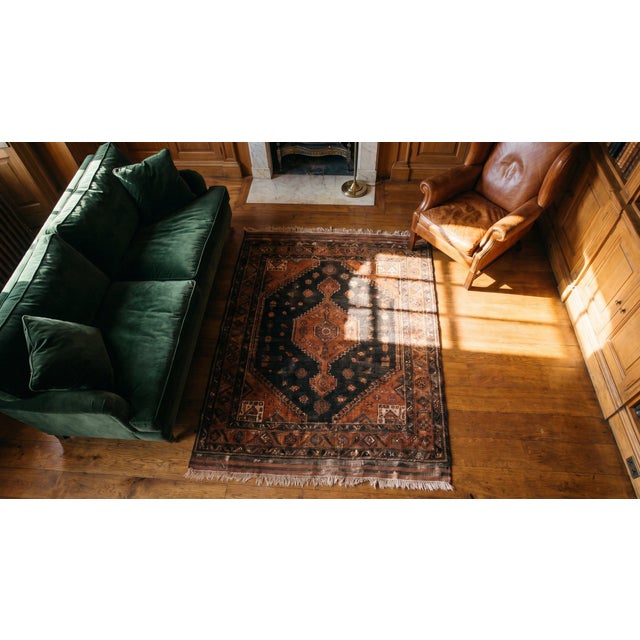 1890s Brown Geoemtric Tribal Antique Persian Baluch-Turkman Bag-Face Rug 2'7" X 2'8" Handknotted Wool Carpet For Sale In New York - Image 6 of 8