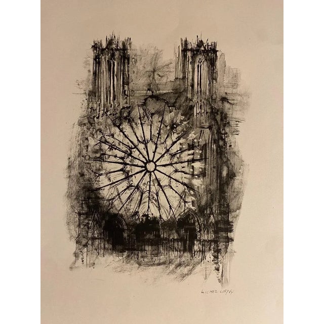 Notre Dame De Paris is an original lithograph, realized by Michel Ciry, in 1964. In very good condition. Autographed...