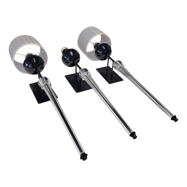Neo-Classical Torch Glass Wall Lamps, 1980s, Set of 3 For Sale