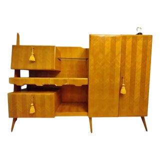 Sideboard with Veneered Doors and Drawers, 1950s For Sale