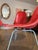 Red Original Set of 3 Molded Fiberglass Shell Chair, Designed by Charles and Ray Eames for Herman Miller, Dated 1970 For Sale - Image 8 of 12