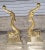 Late 20th Century Cast Brass Andiron Dolphin Koi Fire Dogs For Sale - Image 11 of 12