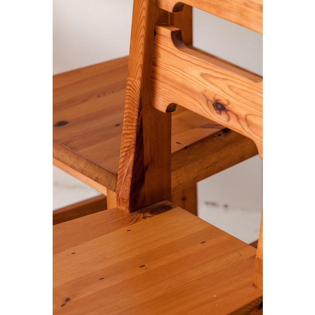 Vintage Swedish Dining Chairs in Pine, 1970s, Set of 6 For Sale - Image 12 of 14