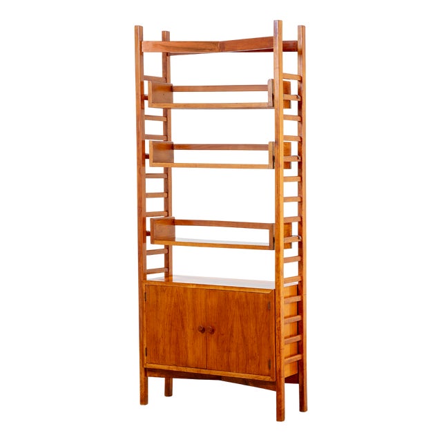 Wooden Bookcase attributed to BBPR, 1970s For Sale