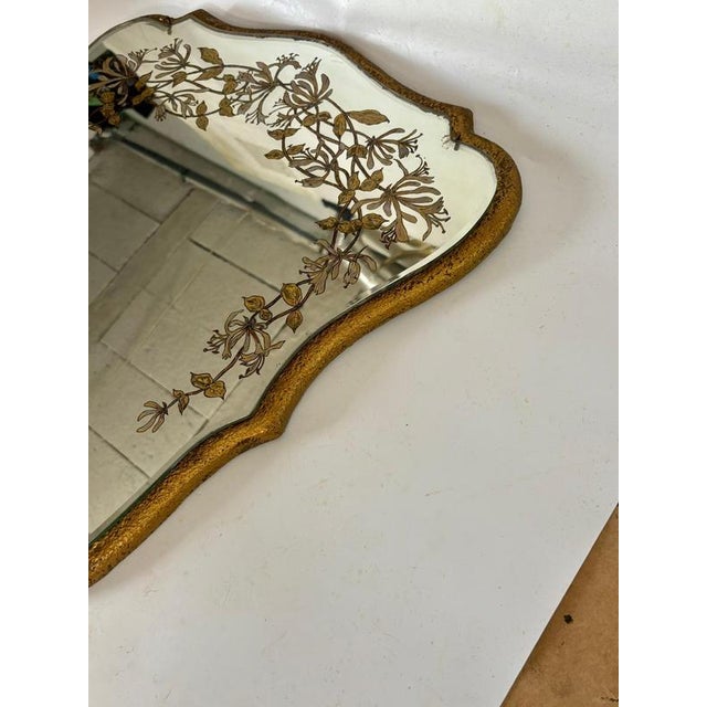 Mirror in Gilded Wood, 1950s For Sale - Image 3 of 12