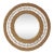 23.5" Round Natural Wicker Wall Mirror For Sale