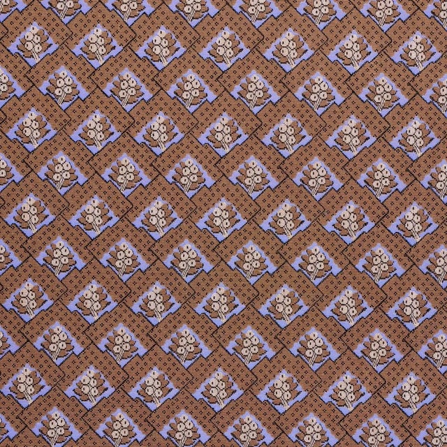 Schumacher Blair Silk Epingle Fabric in Charlton Brown For Sale