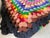 Black Granny Square Cottagecore Rainbow Afghan For Sale - Image 12 of 12