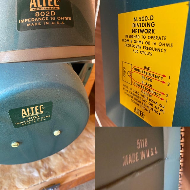 1965 Altec Lansing Speaker Vott Home Speakers - a Pair For Sale In San Francisco - Image 6 of 9