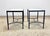 Mid Century Modern Wrought Iron & Milk Glass Small Side Tables—a Pair For Sale - Image 11 of 12