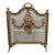Late 19th Century French Louis XVI Brass Fireplace Screen W. Mesh Panel and Floral Details For Sale