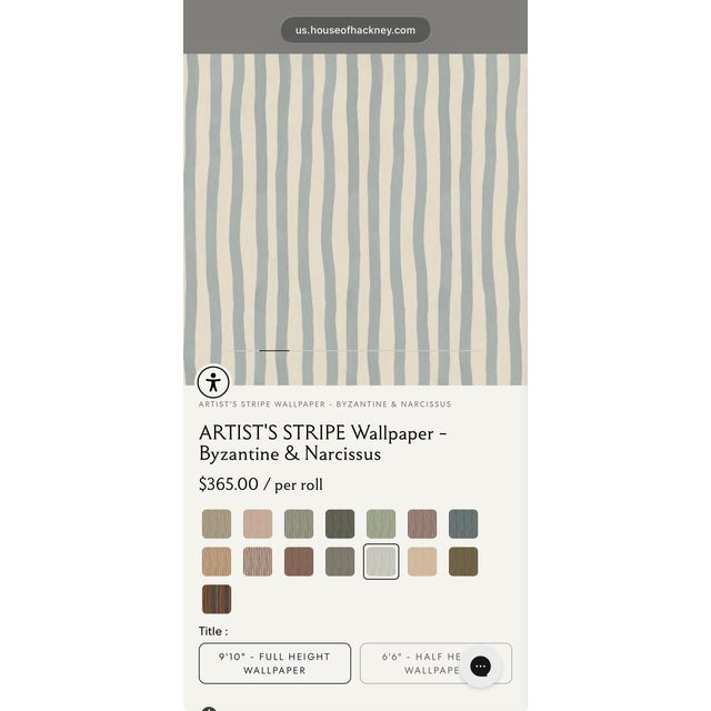 House of Hackney House of Hackney Artist's Stripe Wallpaper For Sale - Image 4 of 4