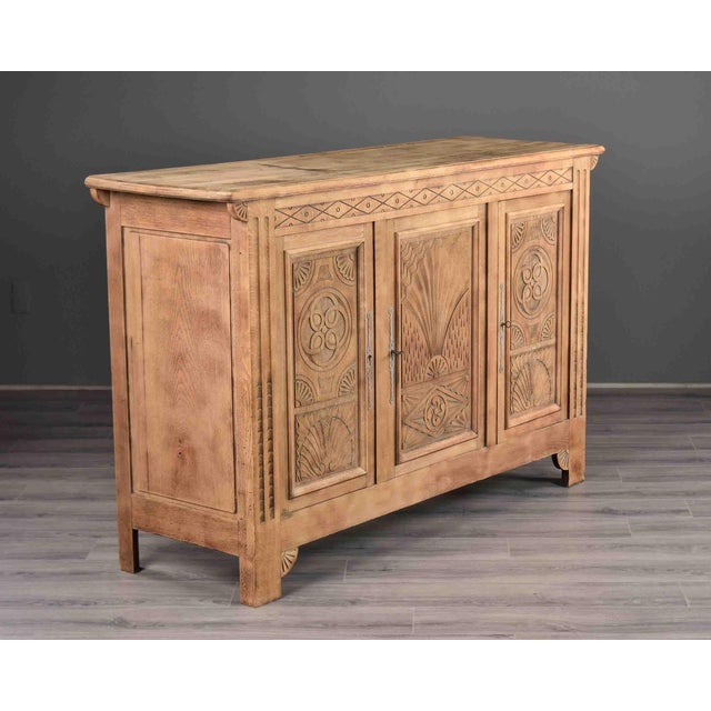 Carved Oak French Art Deco Sideboard, Circa 1930s For Sale - Image 12 of 13