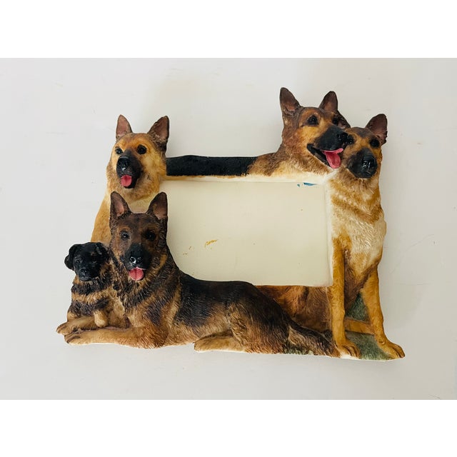 Shabby Chic 1960s German Shepherd Dog Figural Photo Frame For Sale - Image 3 of 4