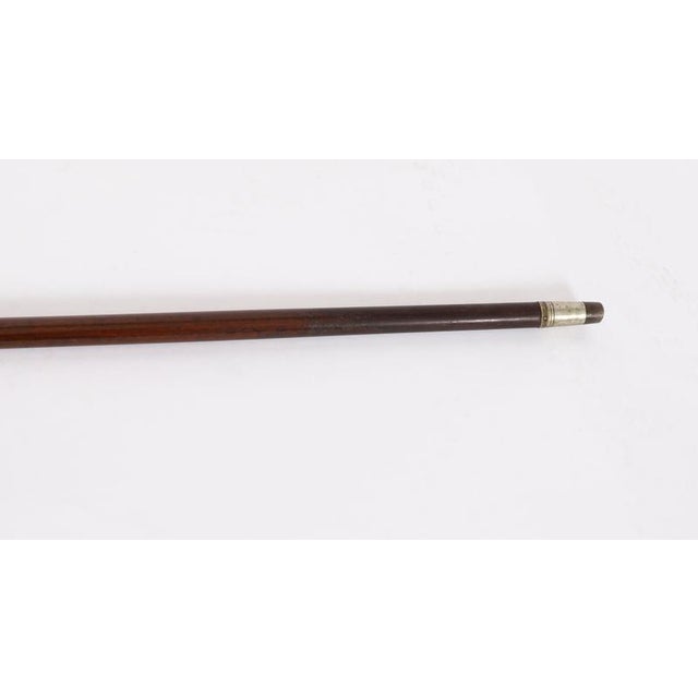 Antique Silver Fox and Hare Handled Walking Stick Cane, 19th Century For Sale - Image 6 of 18