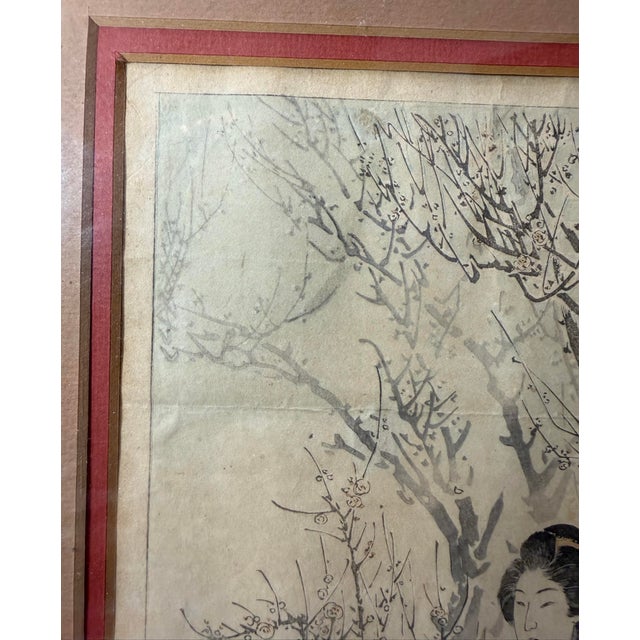 Antique Late 19th Century Ogata Gekko Japanese Woodblock Figural Meiji Print For Sale - Image 10 of 16
