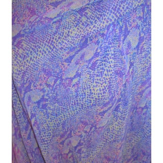 Purple Snake Print Silk Chiffon Fabric, 4 Yards, 41 Inches For Sale