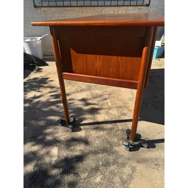 1960s Danish Teak Desk by Gunnar Nielsen Tibergaard For Sale - Image 4 of 9