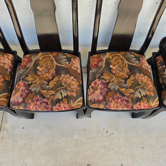 Vintage Bernhardt Chinoiserie Ming Dining Chairs Set of 8 For Sale - Image 12 of 16