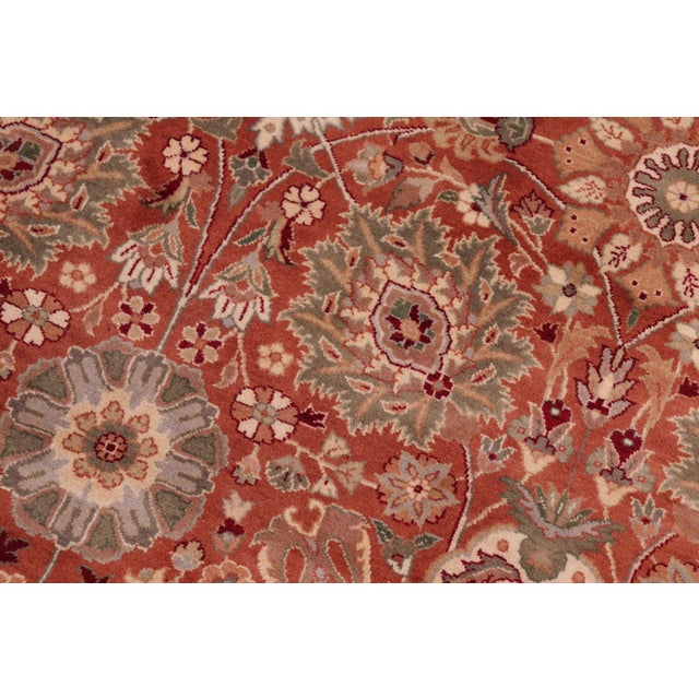 Shabby Chic 1990's Pak-Persian Rust/Beige Wool Rug - 8'1'' X 10'3'' For Sale In New York - Image 6 of 9