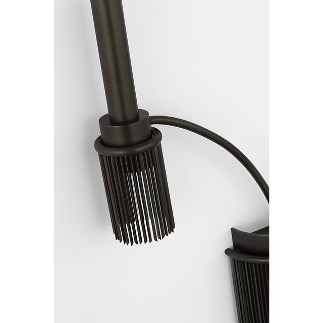 Sutton Double Sconce in Bronze Designer: Fisher Weisman Finish: Bronze Height: 19.25" Width: 17.75" Extension: 3.5"...