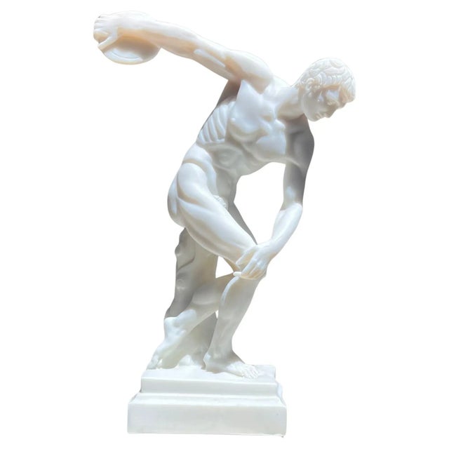 20th Century Neoclassical Sculpture Of An Olympian Disc-Thrower For Sale In Los Angeles - Image 6 of 12