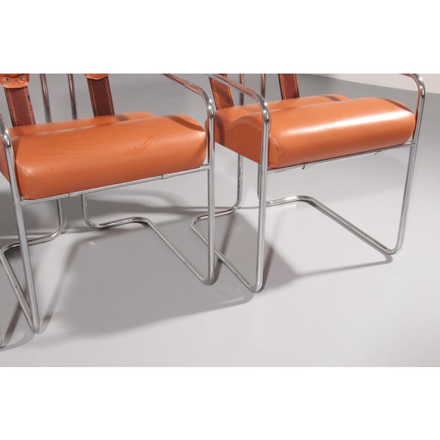 Italian Tucroma Chairs by Guido Faleschini for i4 Mariani, 1970s, Set of 4 For Sale - Image 12 of 14