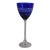 1980s Blue Cut to Clear Stemware For Sale