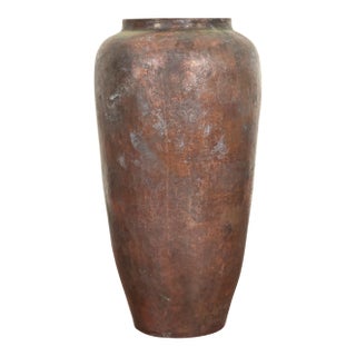 Ramon Ramirez Arts & Crafts Hammered Copper Vase For Sale